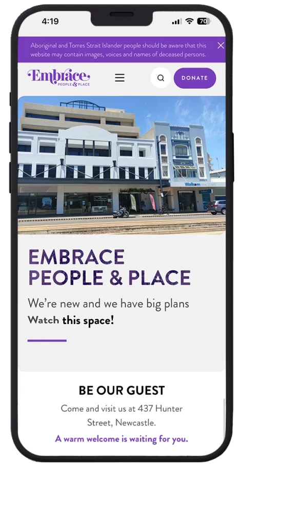 Embrace People Web Design Mock Up